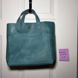 Portland Leather Goods Mini Snap CB in Aqua **2 HIDE STAMPS**